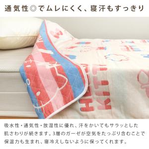 ガーゼケット ハローキティ シングル 140×...の詳細画像3