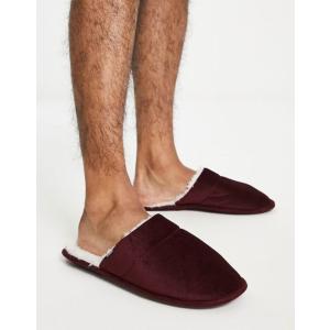 トーツ メンズ サンダル シューズ Totes mule slipper in burgundy｜revida2