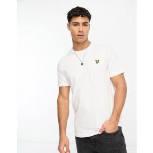 ライルアンドスコット メンズ Tシャツ トップス Lyle & Scott cotton logo T-shirt in white - WHITE｜revida2