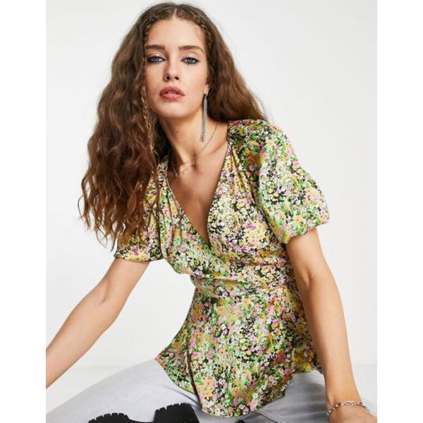 トップショップ レディース シャツ トップス Topshop multi floral mix an...