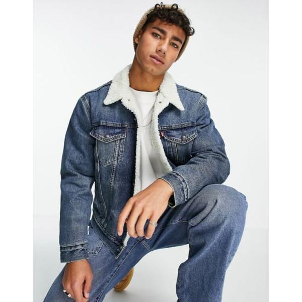 リーバイス メンズ ジャケット・ブルゾン アウター Levi&apos;s sherpa trucker ja...