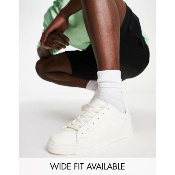 エイソス メンズ スニーカー シューズ ASOS DESIGN sneakers in white