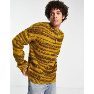 エイソス メンズ カーディガン アウター ASOS DESIGN knit striped swea...