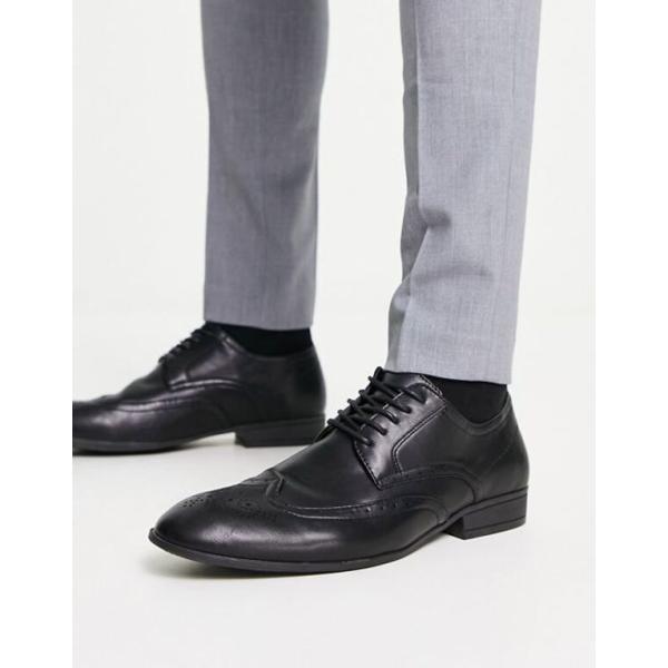 ニュールック メンズ オックスフォード シューズ New Look plain brogues in...