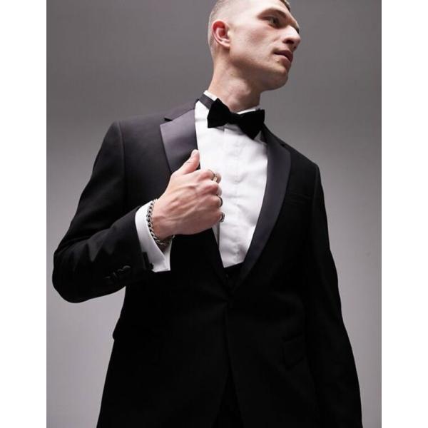 トップマン メンズ ジャケット・ブルゾン アウター Topman slim tuxedo suit ...