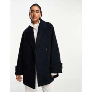 エイソス レディース コート アウター ASOS DESIGN melton pea coat in...