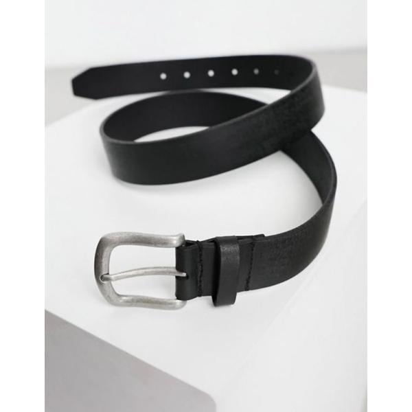 エイソス メンズ ベルト アクセサリー ASOS DESIGN real leather belt ...