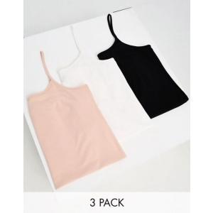 ユアーズ レディース ベスト トップス Yours tank tops in black nude and white｜revida2