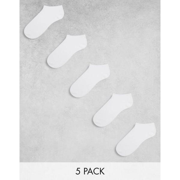 エイソス メンズ 靴下 アンダーウェア ASOS DESIGN 5 pack sneaker soc...