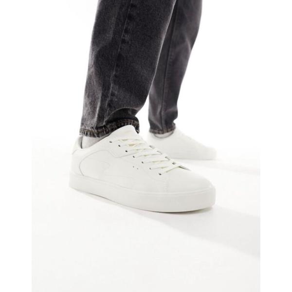 ベルシュカ メンズ スニーカー シューズ Bershka lace up sneakers in w...