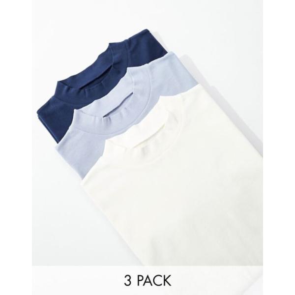 エイソス メンズ Tシャツ トップス ASOS DESIGN 3 pack oversized tu...