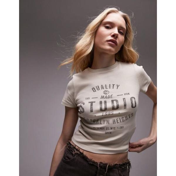 トップショップ レディース Tシャツ トップス Topshop graphic studio 199...