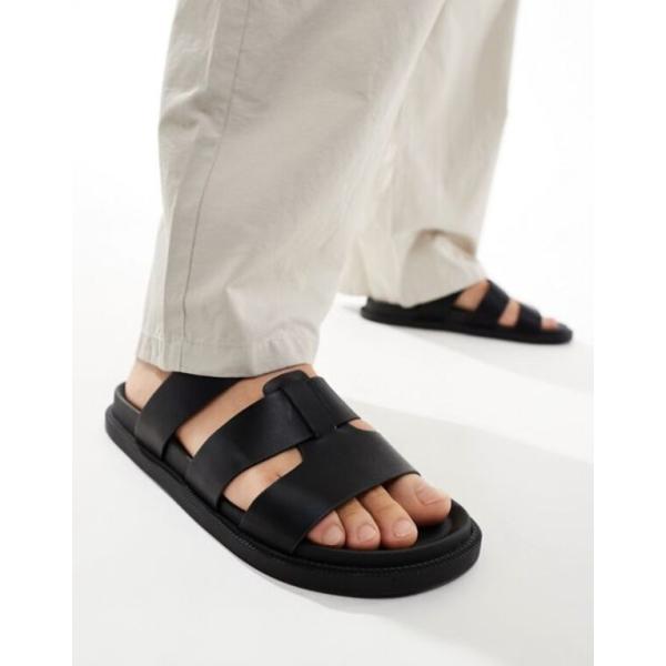 エイソス メンズ サンダル シューズ ASOS DESIGN sandals in black