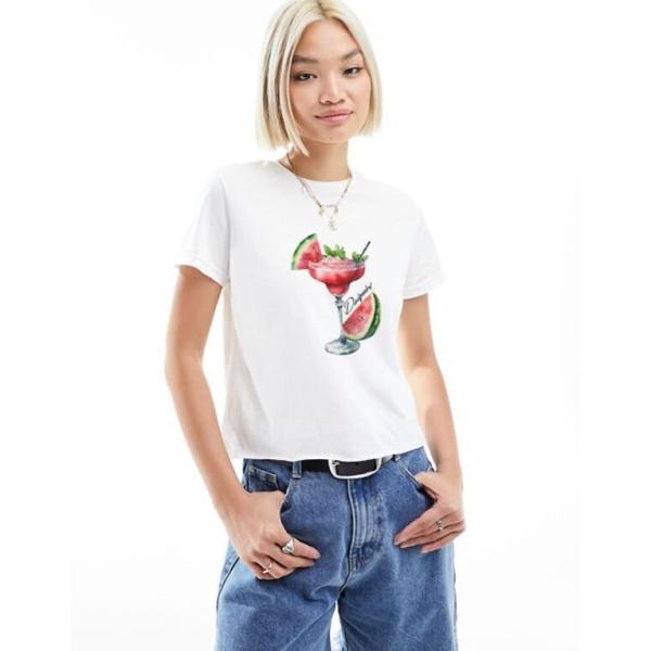 エイソス レディース Tシャツ トップス ASOS DESIGN baby tee with wat...