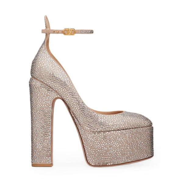 ヴァレンティノ レディース パンプス シューズ Tan-Go Pumps With Crystals