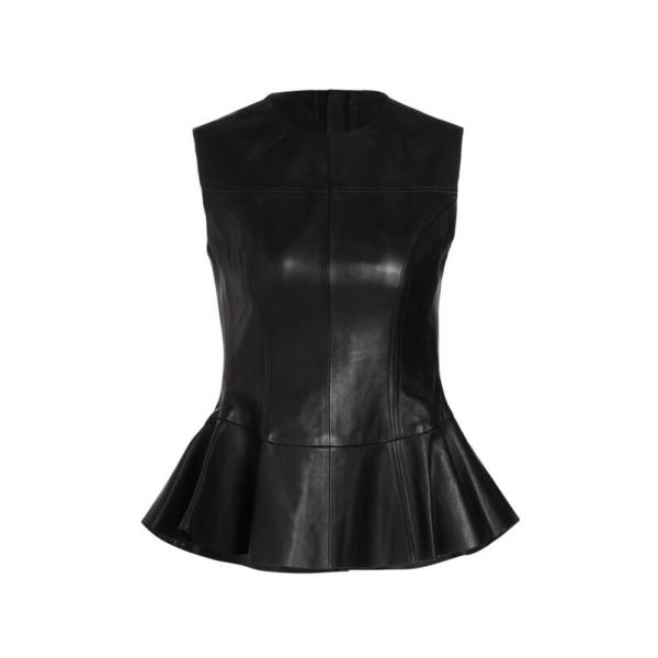 ジェイソン ウー レディース タンクトップ トップス Leather Shell Peplum To...