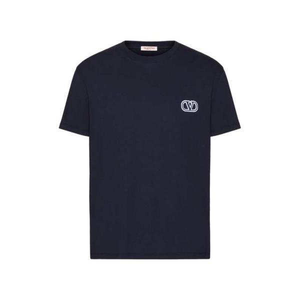 ヴァレンティノ メンズ Tシャツ トップス Cotton T-Shirt With Vlogo Si...