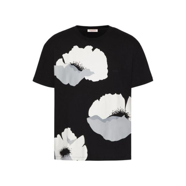 ヴァレンティノ メンズ Tシャツ Cotton T-Shirt with Valentino Flo...
