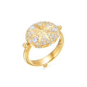 テンプル セント クレア レディース リング アクセサリー Celestial 18K Yellow Gold & Diamond Sorcerer Ring｜revida2