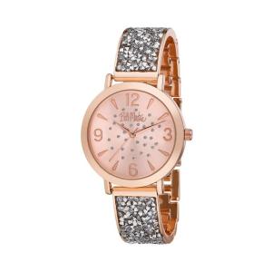 ボブマッキン レディース 腕時計 アクセサリー Women's Silver-Tone Alloy Bracelet Glitz Watch, 36mm｜revida2