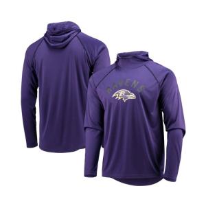 スターター メンズ Tシャツ トップス Men's Purple Baltimore Ravens Raglan Long Sleeve Hoodie T-shirt｜revida2