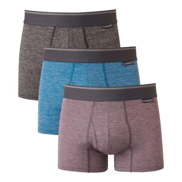 ヘインズ メンズ ボクサーパンツ アンダーウェア Men&apos;s Ultimate 3pk. Comfo...