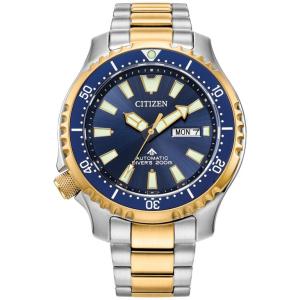 シチズン メンズ 腕時計 アクセサリー Men's Promaster Automatic Dive Two-tone Stainless Steel Bracelet Watch 44mm｜revida2