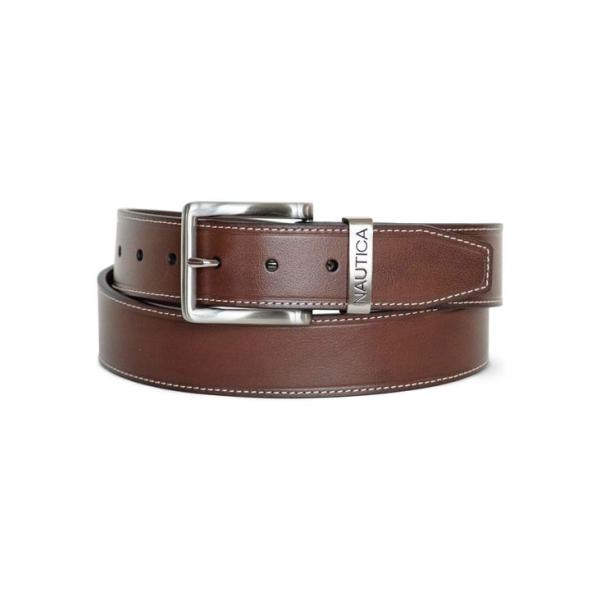 ナウティカ メンズ ベルト アクセサリー Men&apos;s Leather Jean Belt with ...