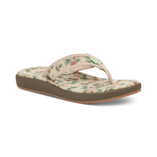 サヌーク メンズ サンダル シューズ Men&apos;s Furreal Floral-Print Flip...