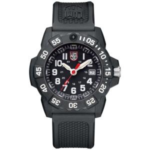 ルミノックス メンズ 腕時計 アクセサリー Men's Swiss Navy Seal Military Dive Black Rubber Strap Watch 45mm｜revida2