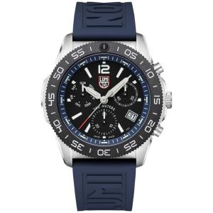 ルミノックス メンズ 腕時計 アクセサリー Men's Swiss Chronograph Pacific Diver Blue Rubber Strap Watch 44mm｜revida2