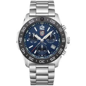 ルミノックス メンズ 腕時計 アクセサリー Men's Swiss Chronograph Pacific Diver Stainless Steel Bracelet Watch 44mm｜revida2