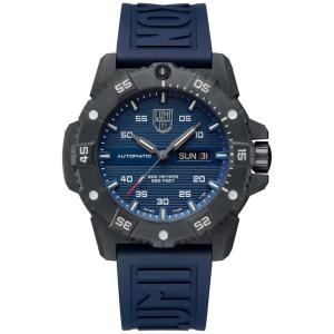 ルミノックス メンズ 腕時計 アクセサリー Men's Swiss Automatic Master Carbon Seal Blue Rubber Strap Watch 45mm｜revida2