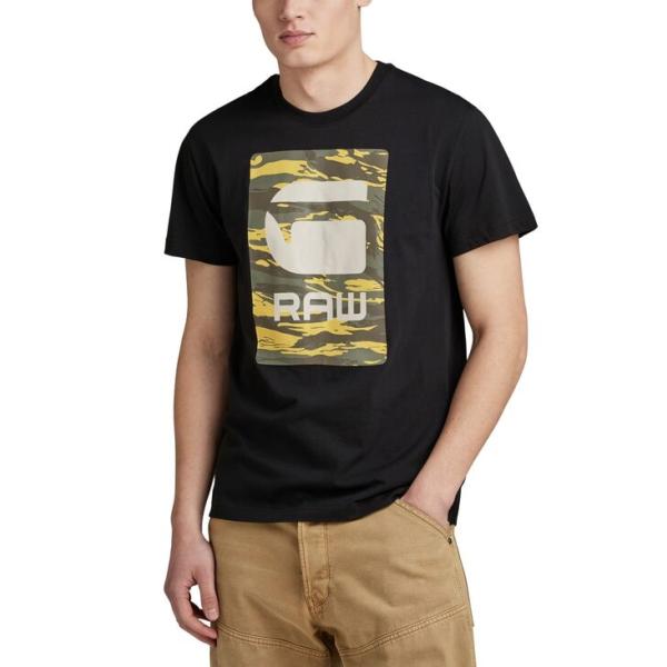 ジースター メンズ Tシャツ Men&apos;s Camo Logo Box T-Shirt トップス