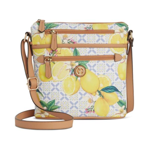 ジャーニ ベルニーニ レディース ショルダーバッグ バッグ Lemon Print Saffiano...