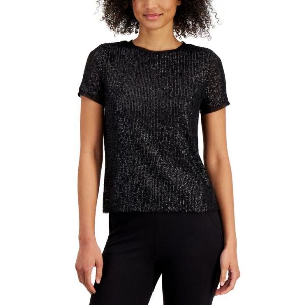 アンクライン レディース シャツ トップス Women&apos;s Sequined T-Shirt