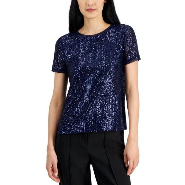 アンクライン レディース シャツ トップス Women&apos;s Sequined T-Shirt