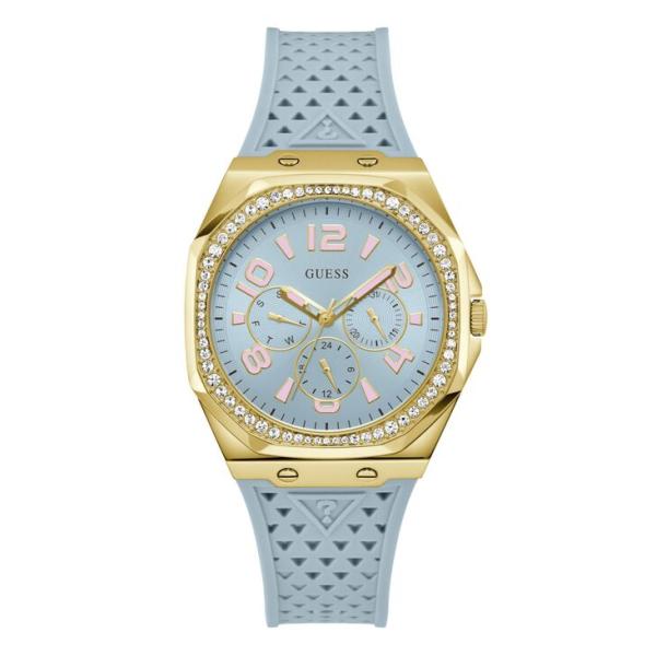 ゲス レディース 腕時計 アクセサリー Women&apos;s Analog Blue Silicone W...