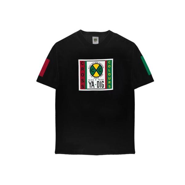 クロスカラーズ メンズ Tシャツ トップス Label Logo T- shirt