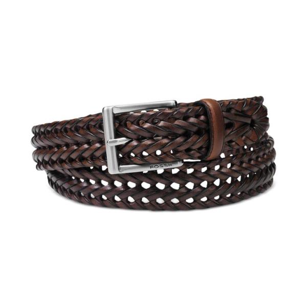 フォッシル メンズ ベルト アクセサリー Myles Braid Leather Belt