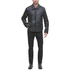 コールハーン メンズ ジャケット・ブルゾン アウター Men's Leather Jacket, Created for Macy's