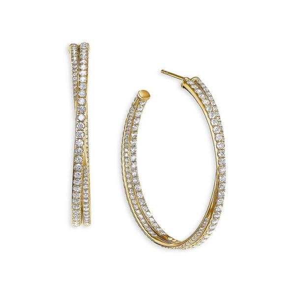 デイビット・ユーマン レディース ピアス・イヤリング アクセサリー 18K Yellow Gold ...