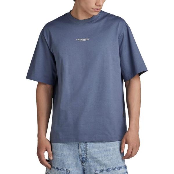 ジースター メンズ Tシャツ トップス Logo Boxy Tee