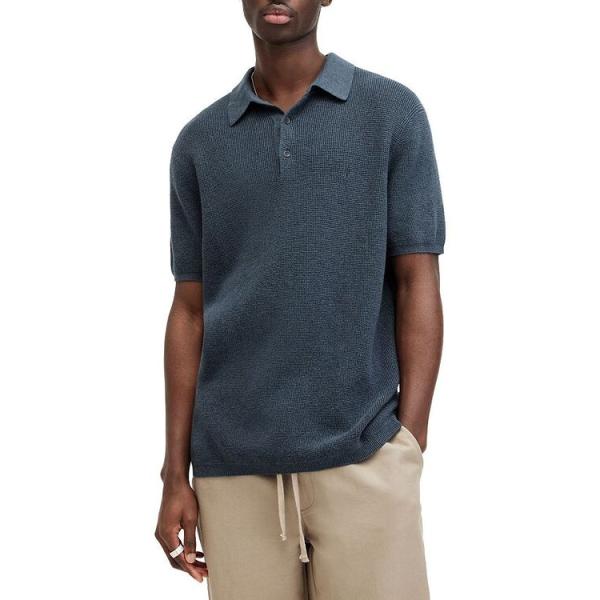 オールセインツ メンズ ポロシャツ トップス Short Sleeve Polo Shirt