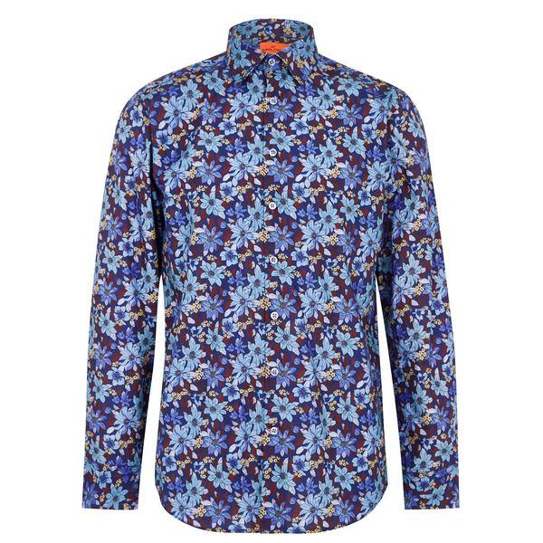 サイモンカーター メンズ シャツ トップス Blue Floral Shirt