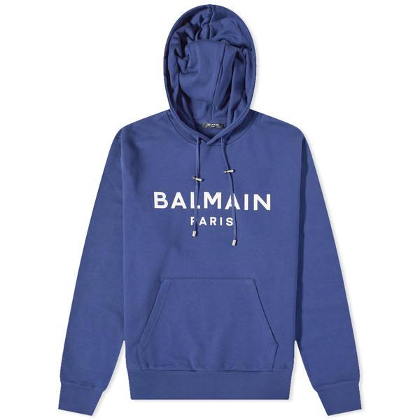 バルマン メンズ パーカー・スウェット アウター Balmain Paris Logo Hoody