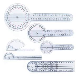 TeFuAnAn 6本セットプラスチック 角度計 ゴニオメーター