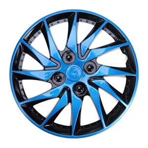 VORCOOL ホイールキャップ ホイールカバー 14インチ 1枚 汎用 車 タイヤキャップ ブルーブラック