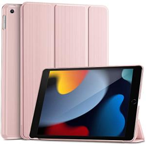 ProCase iPad 9/8/7 ケース 10.2インチ 2021 2020 2019, 三つ折りスタンド スマートカバー オートスリープ対応 金属起毛テ