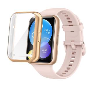 NUPO for HUAWEI WATCH FIT2 ケース スマートウォッチ 全面保護 TPU メッキ 脱着簡単 タッチ感度いい 耐衝撃性 落下防止